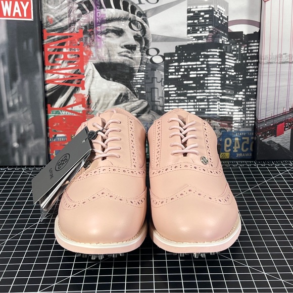 G/FORE G4 Womens 8.5 Brogue Gallivanter Golf Shoes Blush Pink Longwing NEW - Picture 6 of 13